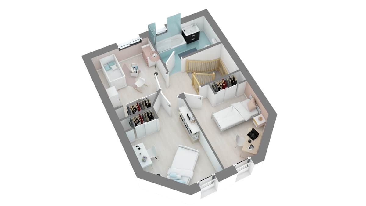 plan maison_lotus-g1-axo_etage