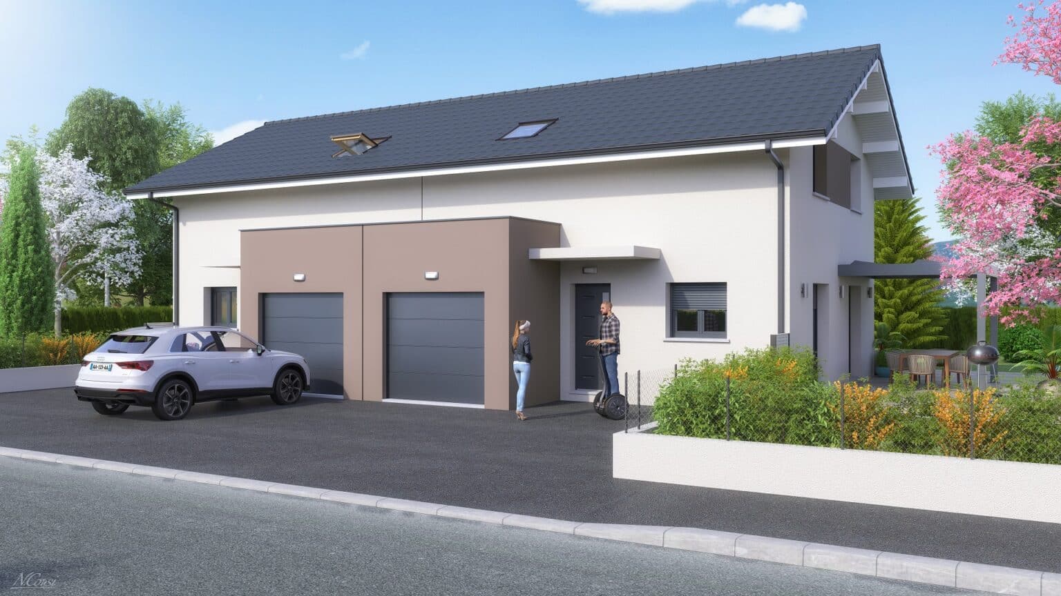 MKD maquette à monter maisons jumelles 610 NEUF (n°1) • EUR 45,00
